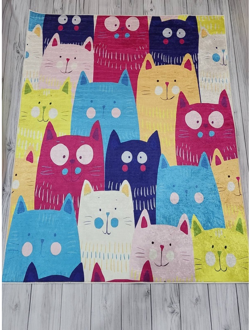 Cats renkli 140х190см.. дитячі килимки. Belizza Туреччина.