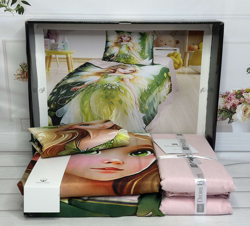 Sarila yesil дитяча постільна білизна. Ранфорс. Romeo home Туреччина.