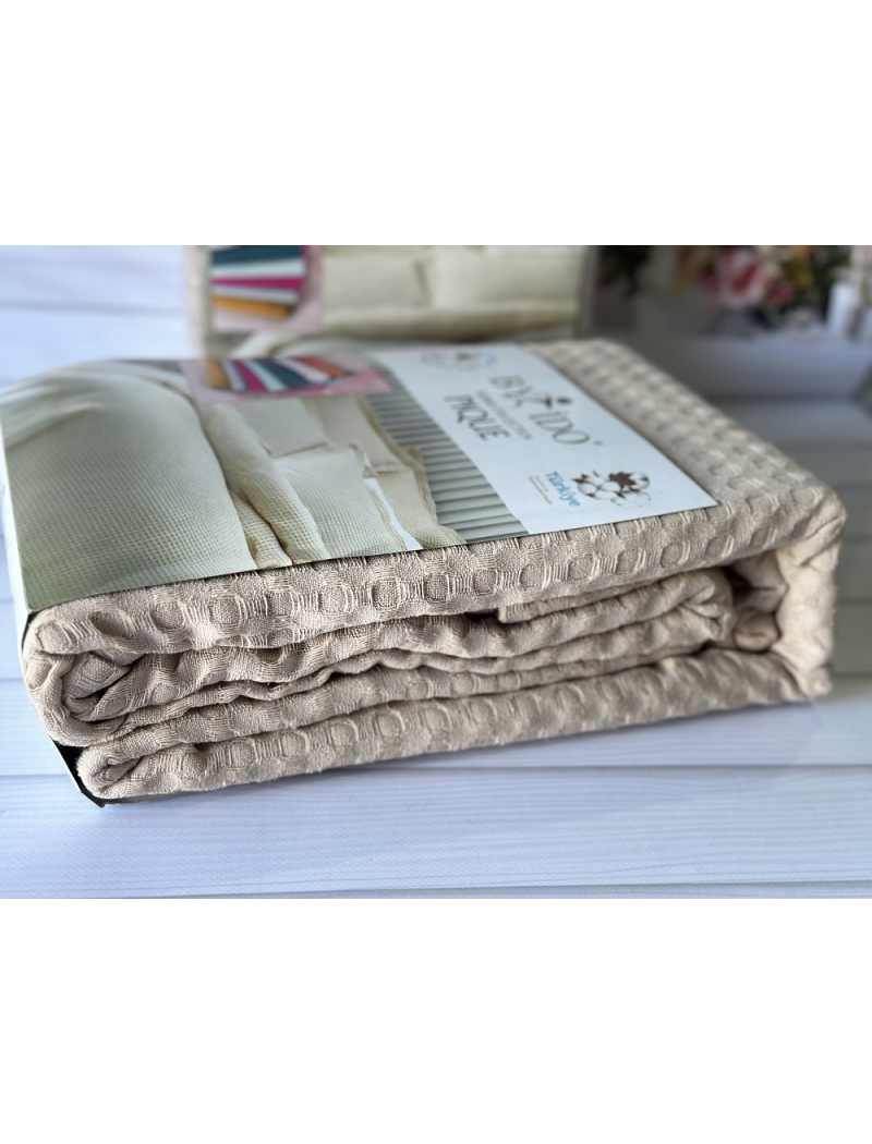 Вафельное пике 200х240см. Хлопок. By Ido Турция. 9251-7