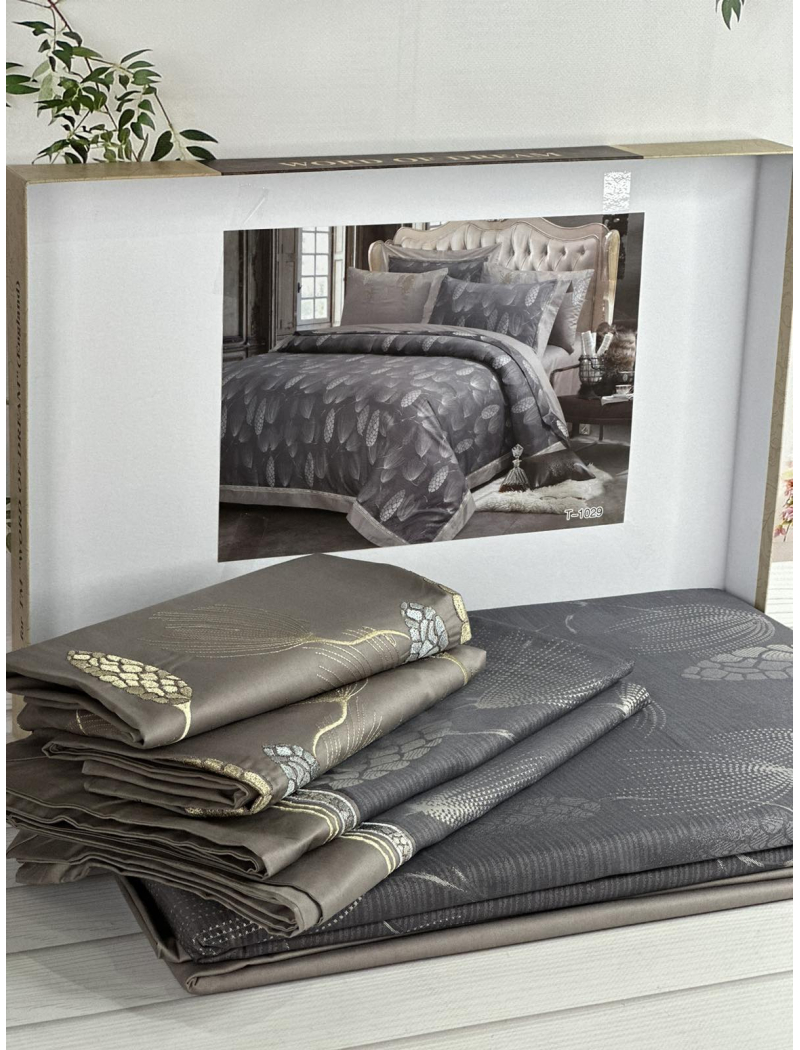 T-1029 жаккардова постіль. Євро розмір. Word of dream.