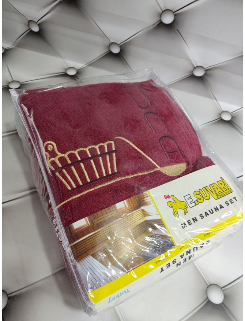 Bordo набір в сауну. Махра. Suvari Туреччина.