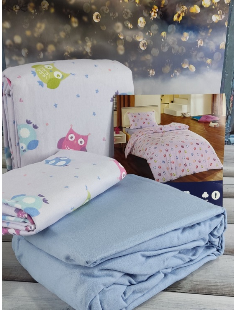 Guky полуторна фланелева постіль. Cotton collection Туреччина