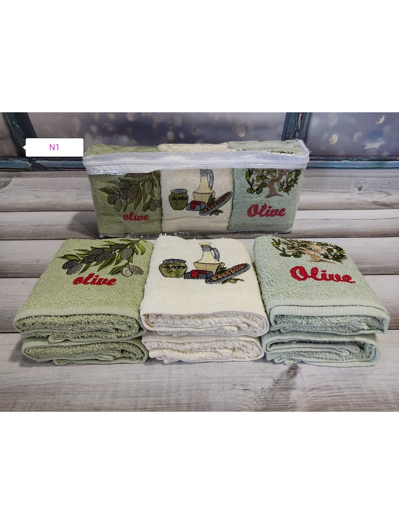 Mame Alivka 30х50см., 6 шт/уп. Кухонні рушники. ПВХ упаковка.