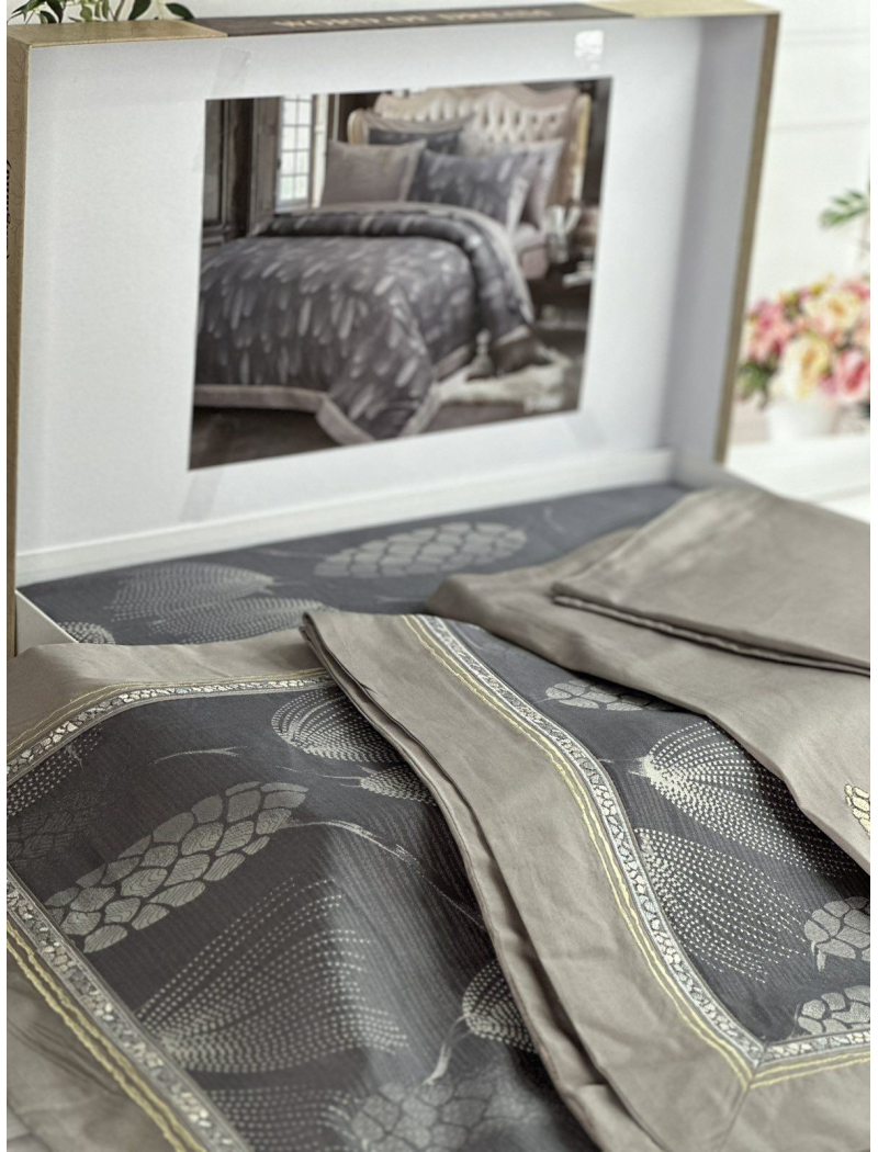 T-1029 жаккардова постіль. Євро розмір. Word of dream.