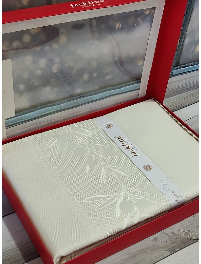 Jackline Туреччина.OLIVE.Жаккардова скатертина 160х220см.