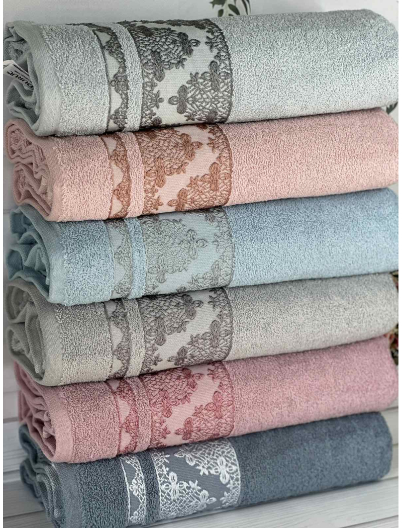 Gulbengi Durul махрові рушники 50х90см., 6 шт/уп. Туреччина