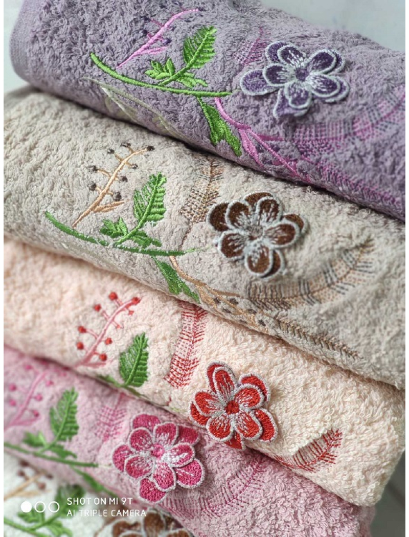 3D Flowers 50х90см., 6 шт/уп. махрові рушники 3D