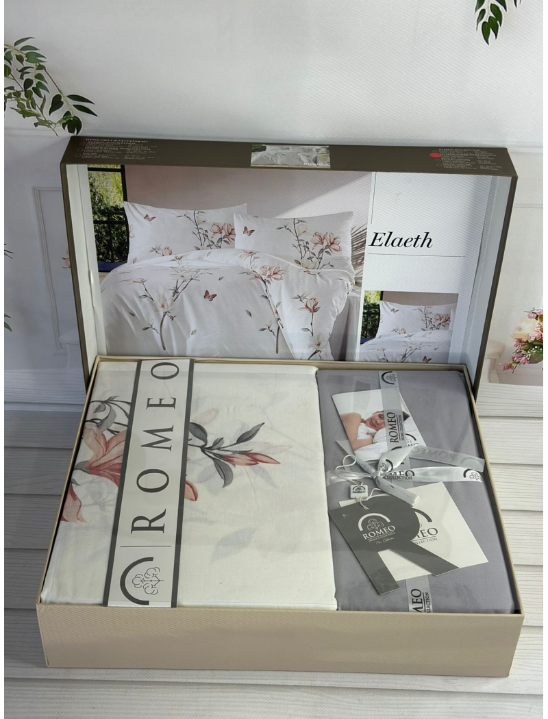 Poplin Elaeth постіль з поплин. Євро розмір. Romeo home Туреччина.