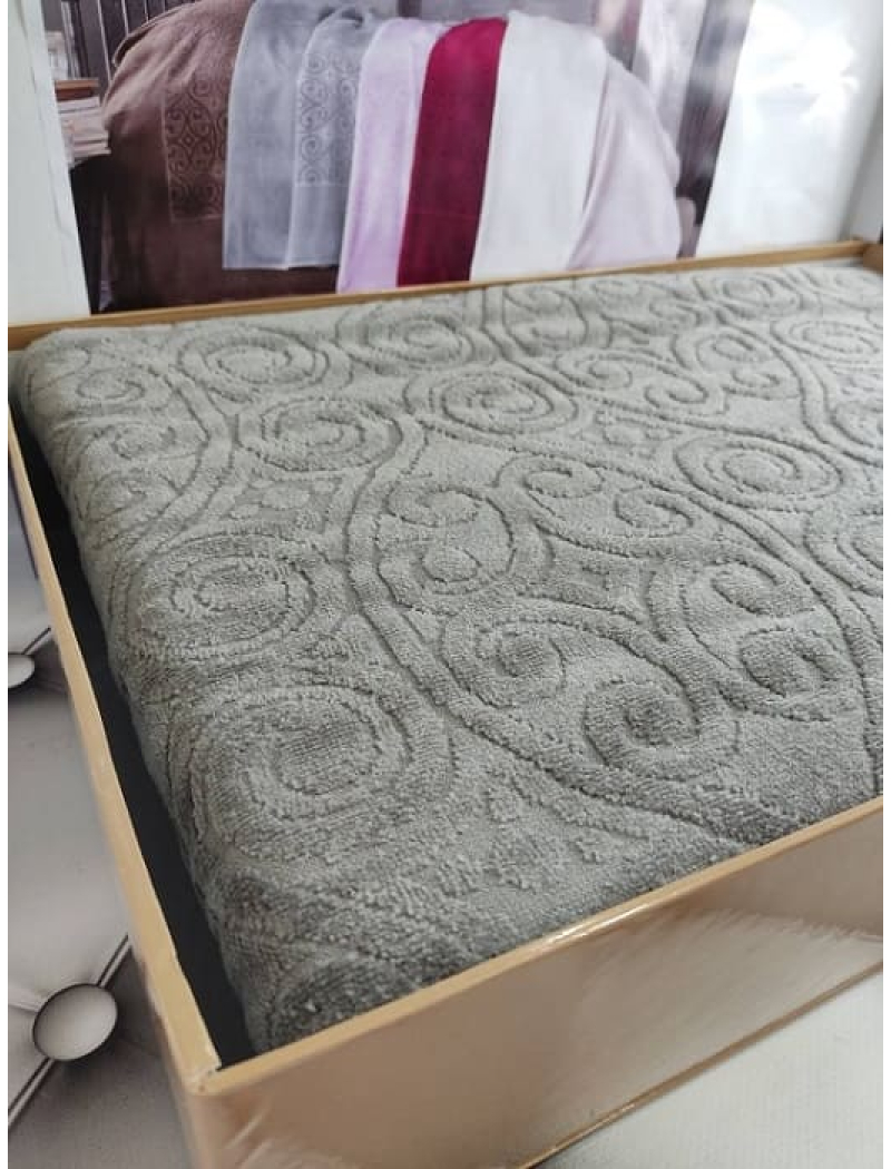 Hanzade gri велюрове простирадло 200х220см. Brlizza Туреччина