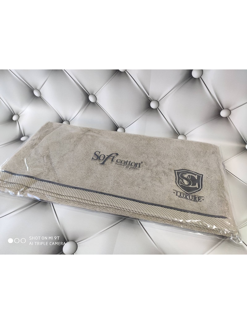 Luxure bej махровое полотенце 50х100см., 580 г/м2. Хлопок. Soft cotton Турция.