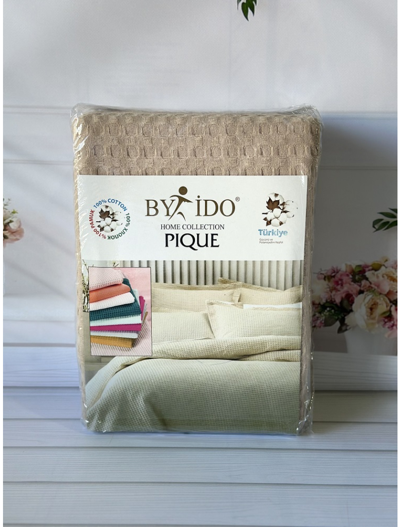 Вафельное пике 200х240см. Хлопок. By Ido Турция. 9251-7