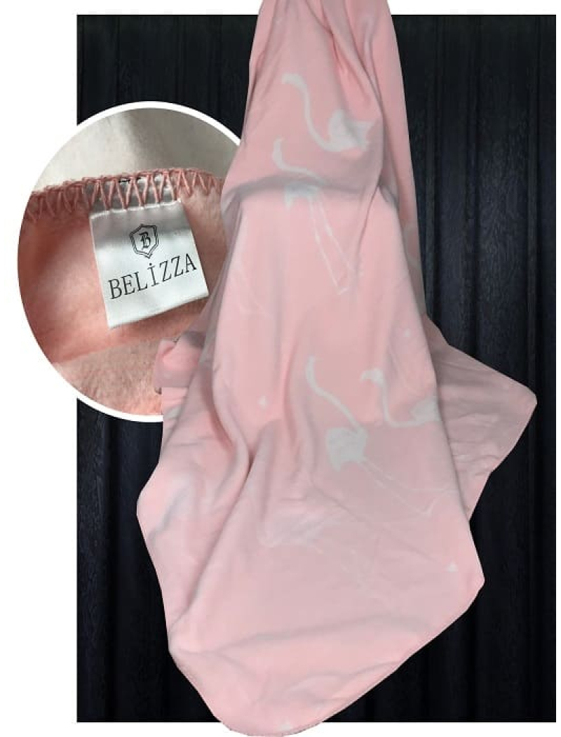 Pelikan pembe 200х220см. Плед. Туреччина Belizza