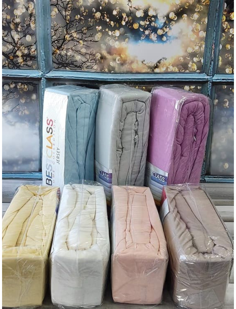 Blue трикотажне простирадло на резинці 160х200см. Best class Туреччина.