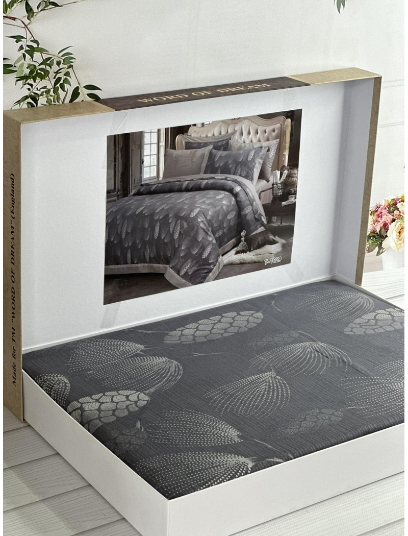 T-1029 жаккардова постіль. Євро розмір. Word of dream.