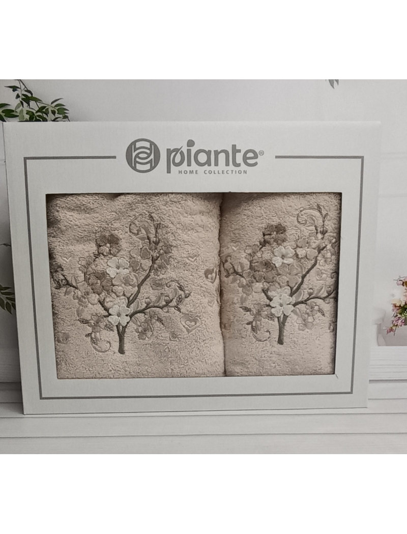 Piante sacura bej 3D 2в1 бавовняні рушники.Туреччина.