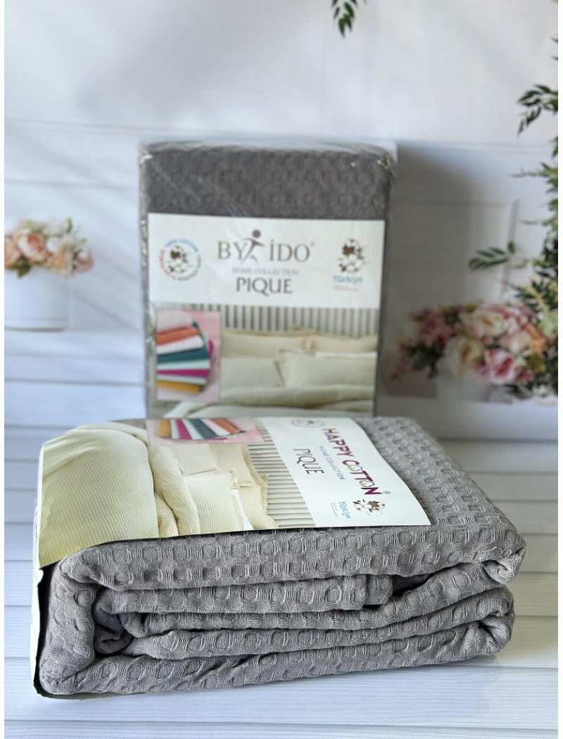 Вафельное пике 200х240см. Хлопок. By Ido Турция. 9251-3