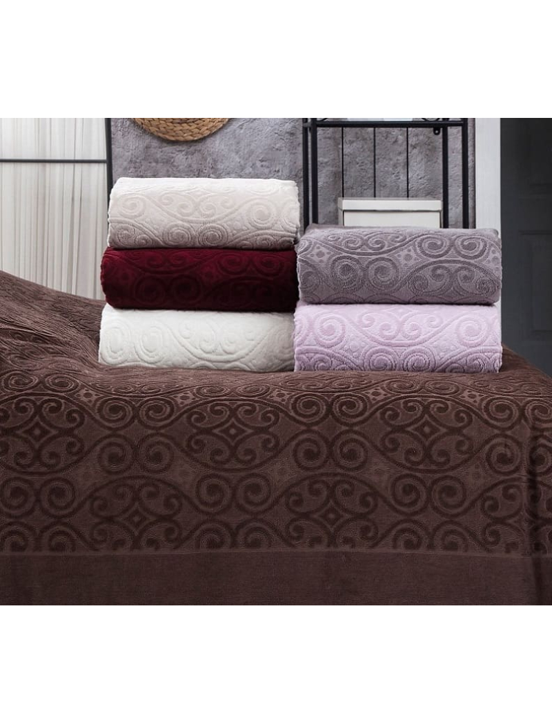 Hanzade kahve велюрове простирадло 200х220см. Brlizza Туреччина