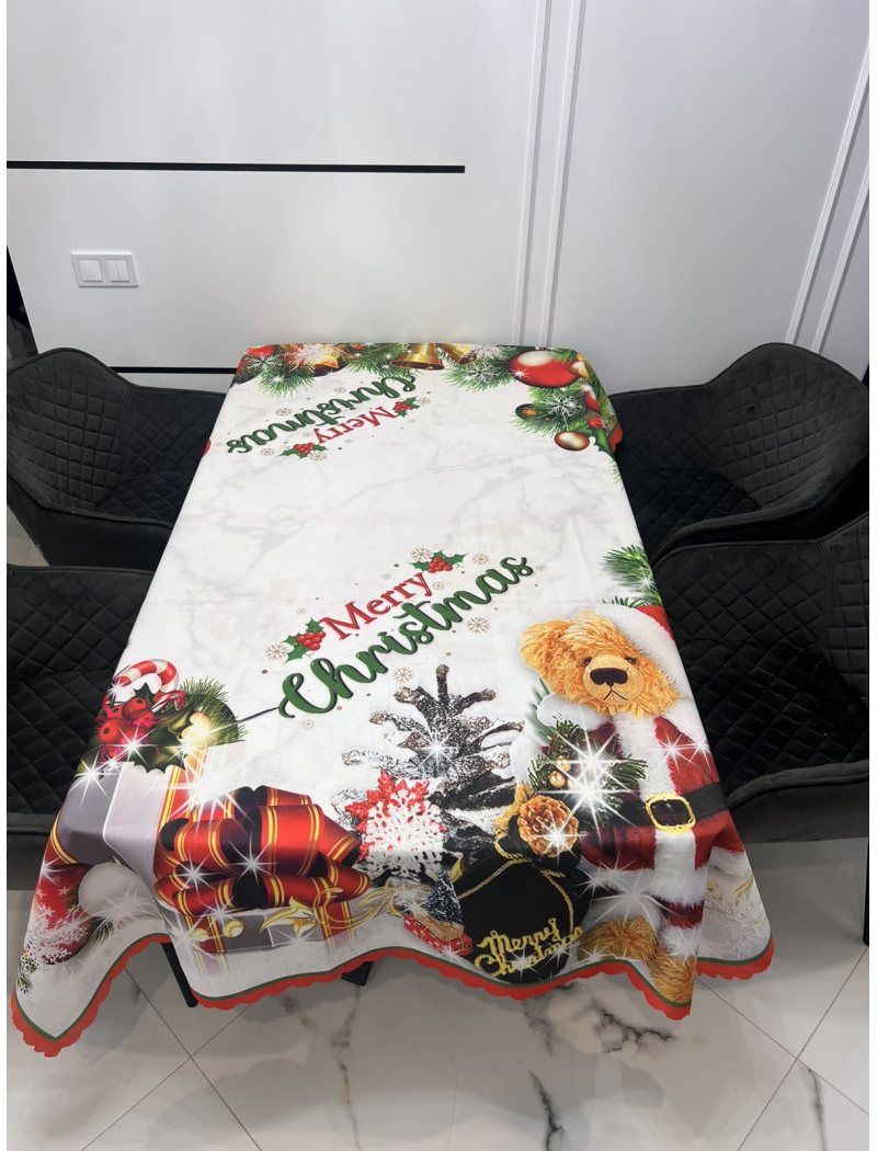 СТ.Новорічна скатертина 150х215см. Поліестер. Туреччина.