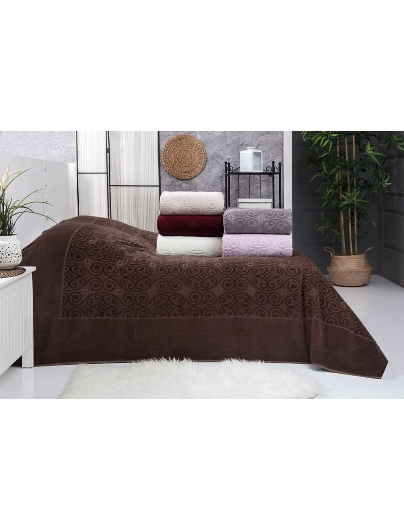 Hanzade kahve велюрове простирадло 200х220см. Brlizza Туреччина