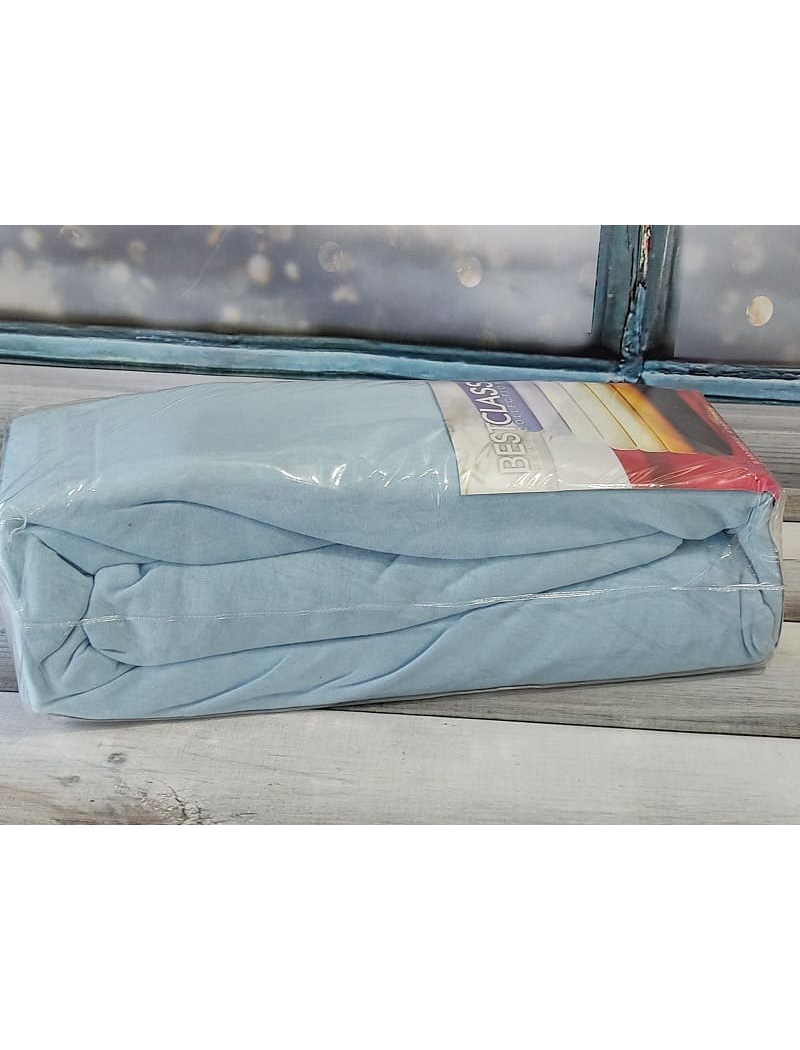 Blue трикотажне простирадло на резинці 160х200см. Best class Туреччина.