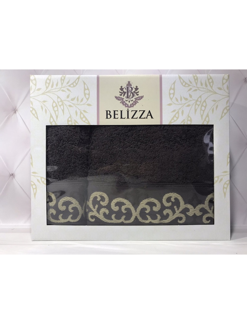 Crown brown набор полотенец 2в1, пенье. Belizza Турция.