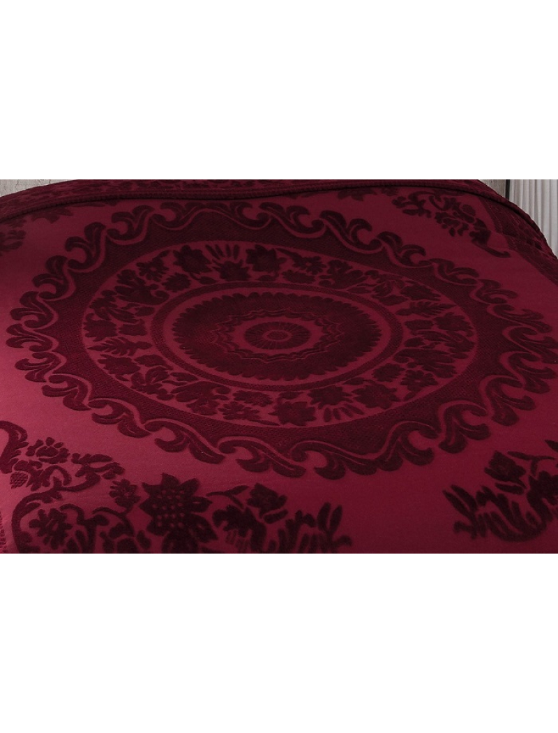 Odessa bordo велюрове простирадло 200х220см. Brlizza Туреччина