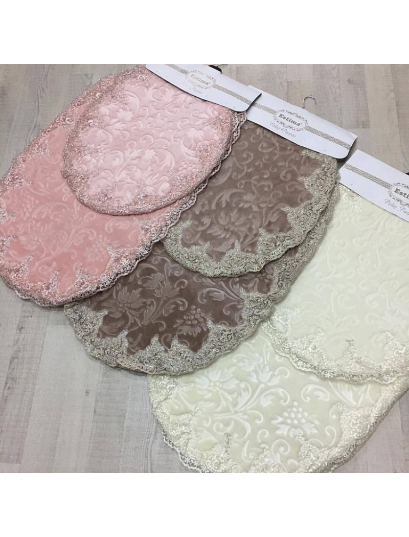 Bej Килимки з гіпюром. 2 штуки. Estima Туреччина.