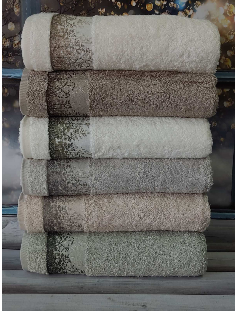 Tenti бамбукові рушники 50х90см., 6шт/уп. Pupilla Туреччина