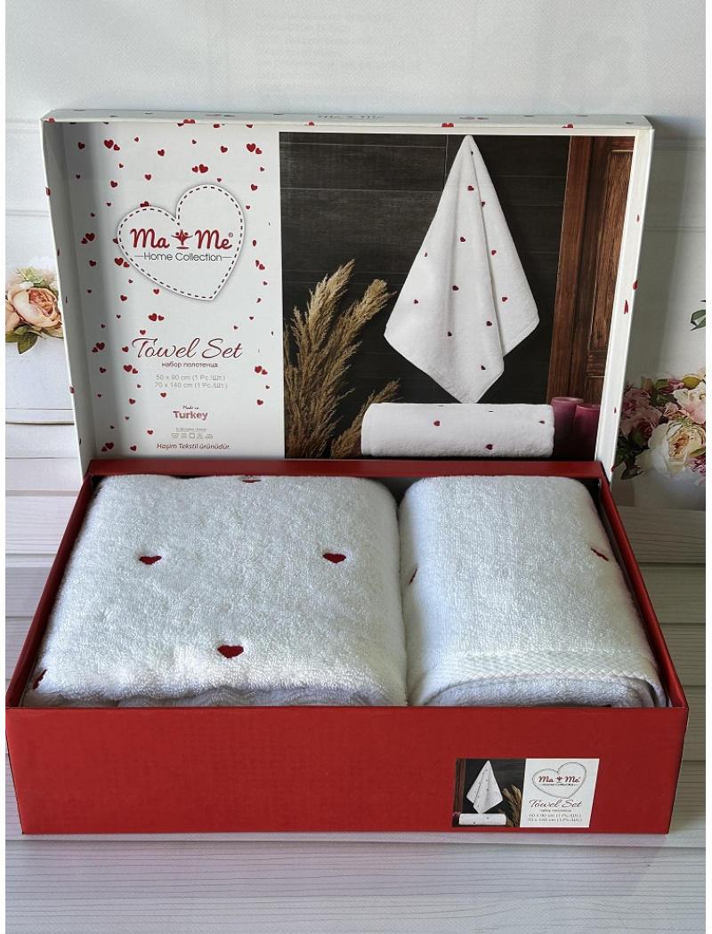 Mame kalp набір 2в1 махрові рушники. Туреччина.