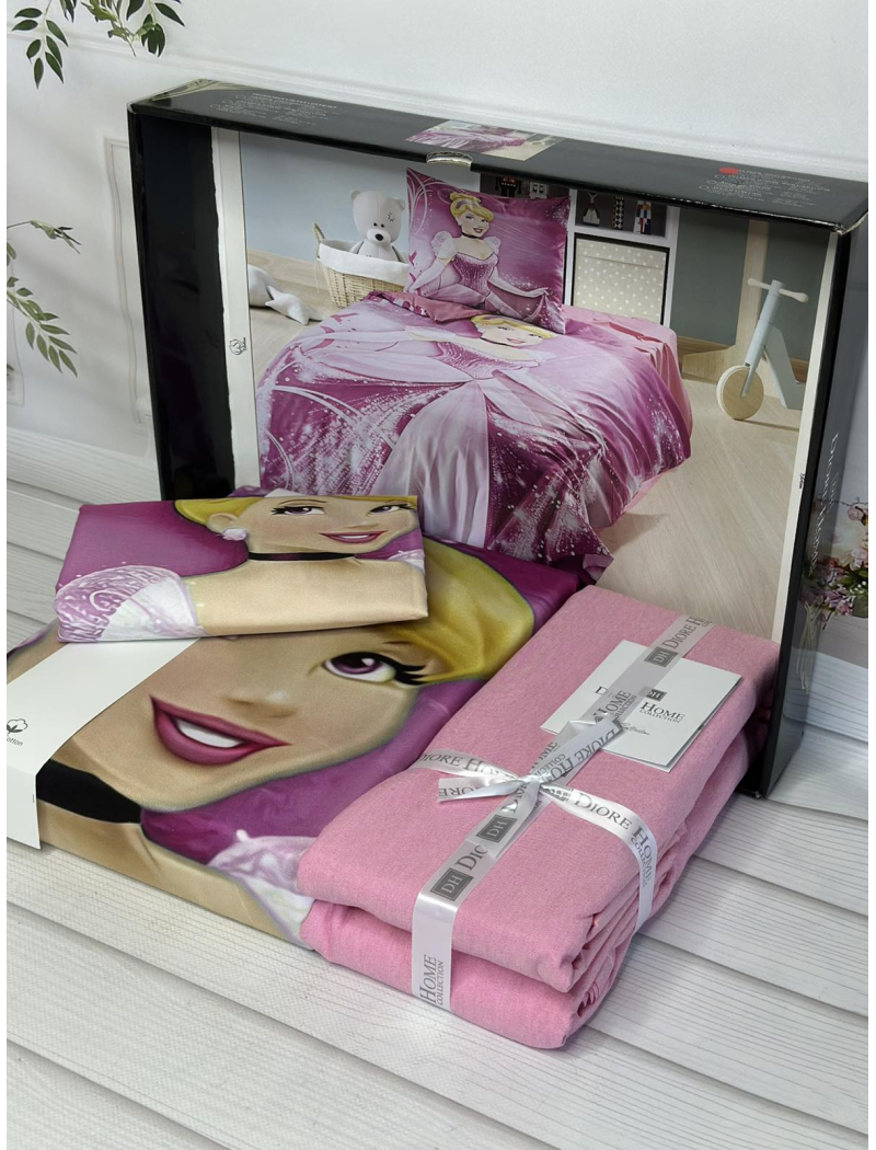 Barbi дитяча полуторна постільна білизна. Ранфорс. Romeo home Туреччина.