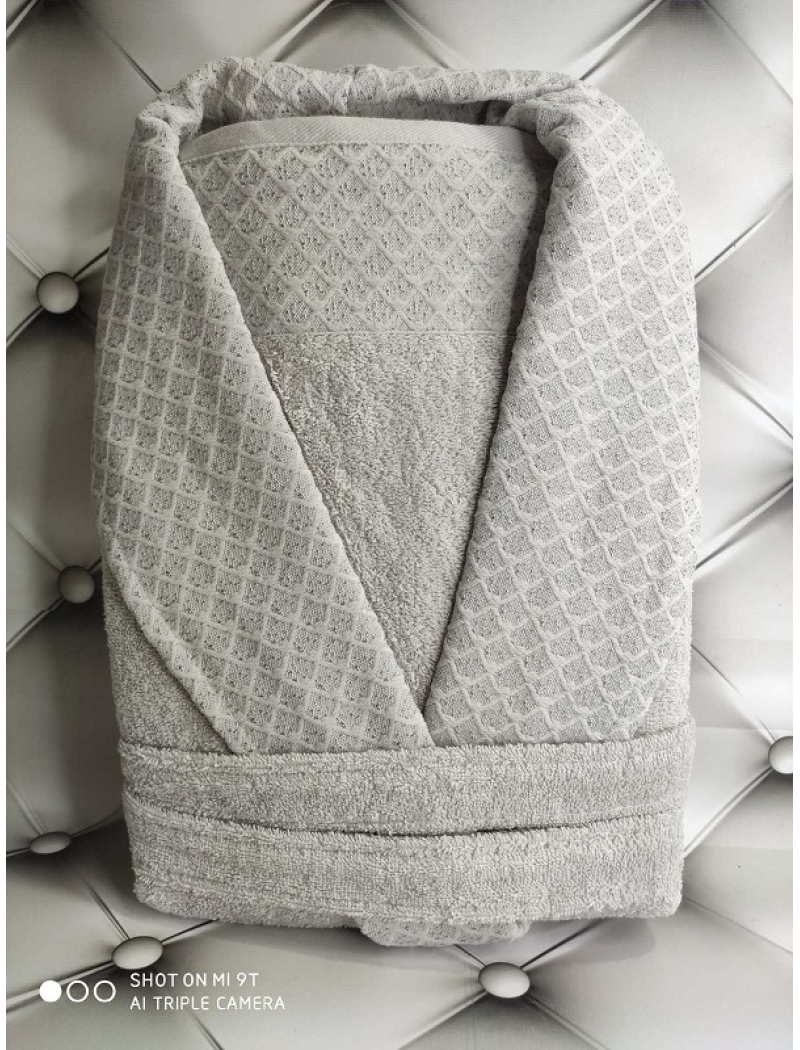 Mila gri Pupilla чоловічій халат + рушник 50х90см.