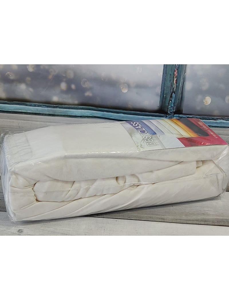 Krem трикотажне простирадло на резинці 160х200см. Best class Туреччина.