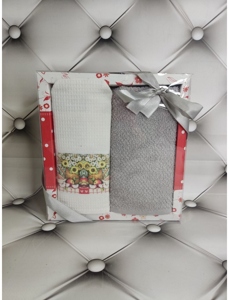 Pamukoren grey набір рушників 2в1 40х60см.