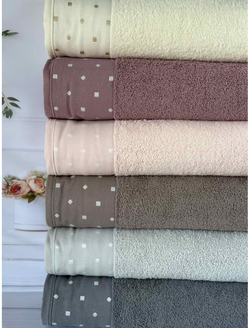 Vip cotton Inci махрові рушники 50х90см., 6 шт/уп. CestepeТуреччина.