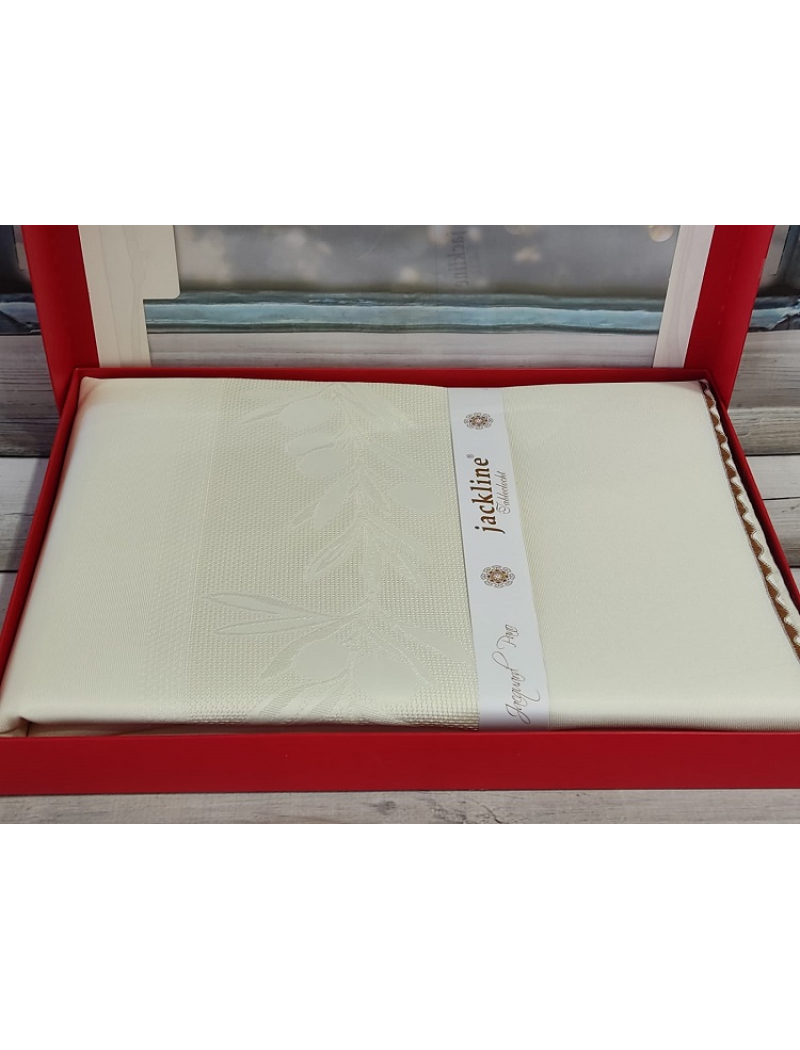 Jackline Туреччина.OLIVE.Жаккардова скатертина 160х220см.