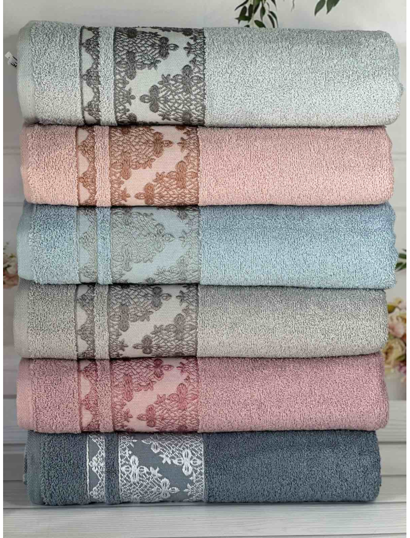 Gulbengi Durul махрові рушники 50х90см., 6 шт/уп. Туреччина