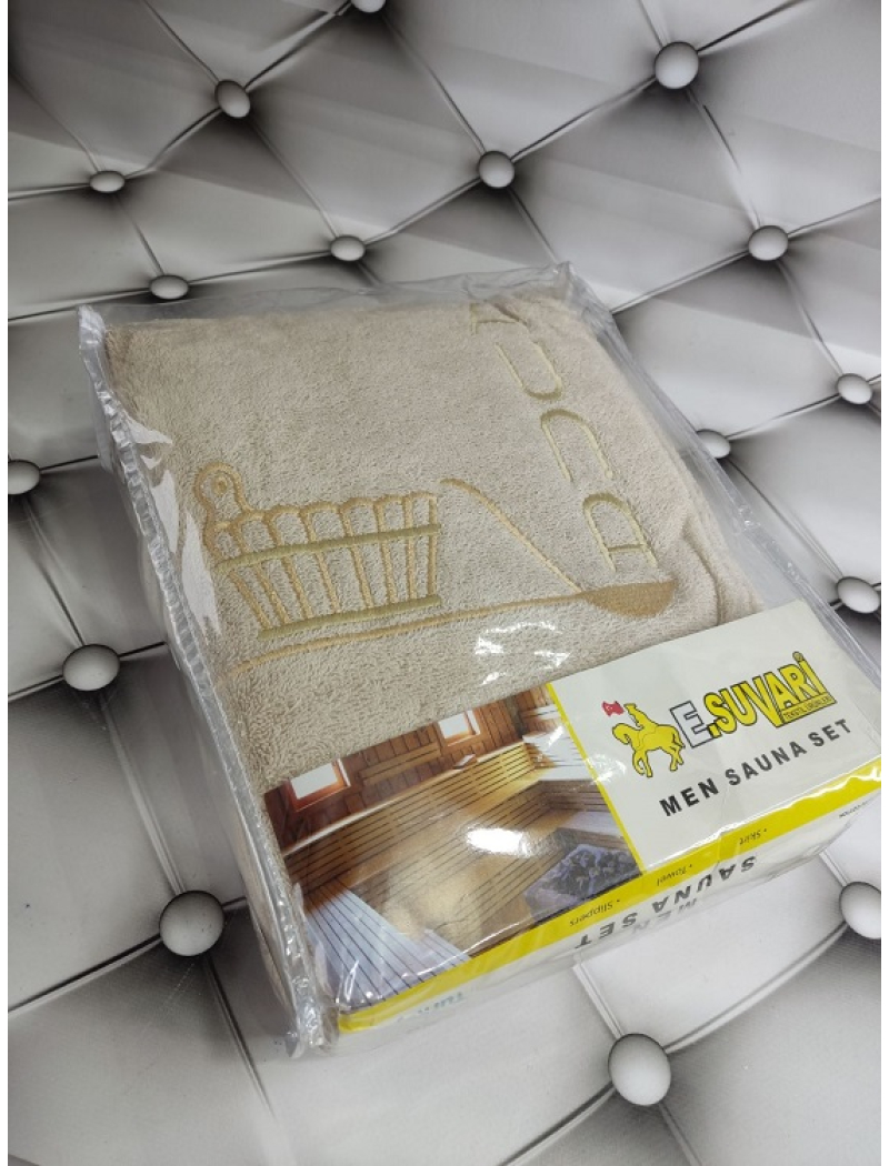 Bej набір в сауну. Махра. Suvari Туреччина.