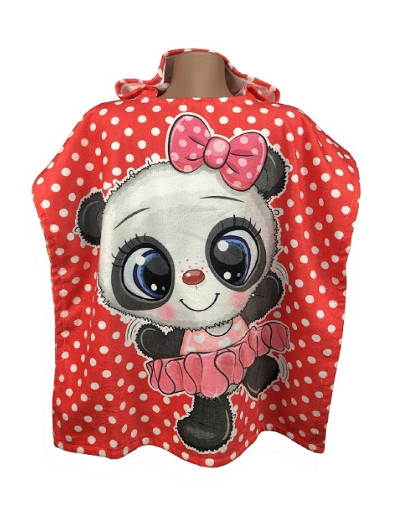 Panda devacka дитяче пляжне пончо. Бавовна. Туреччина.