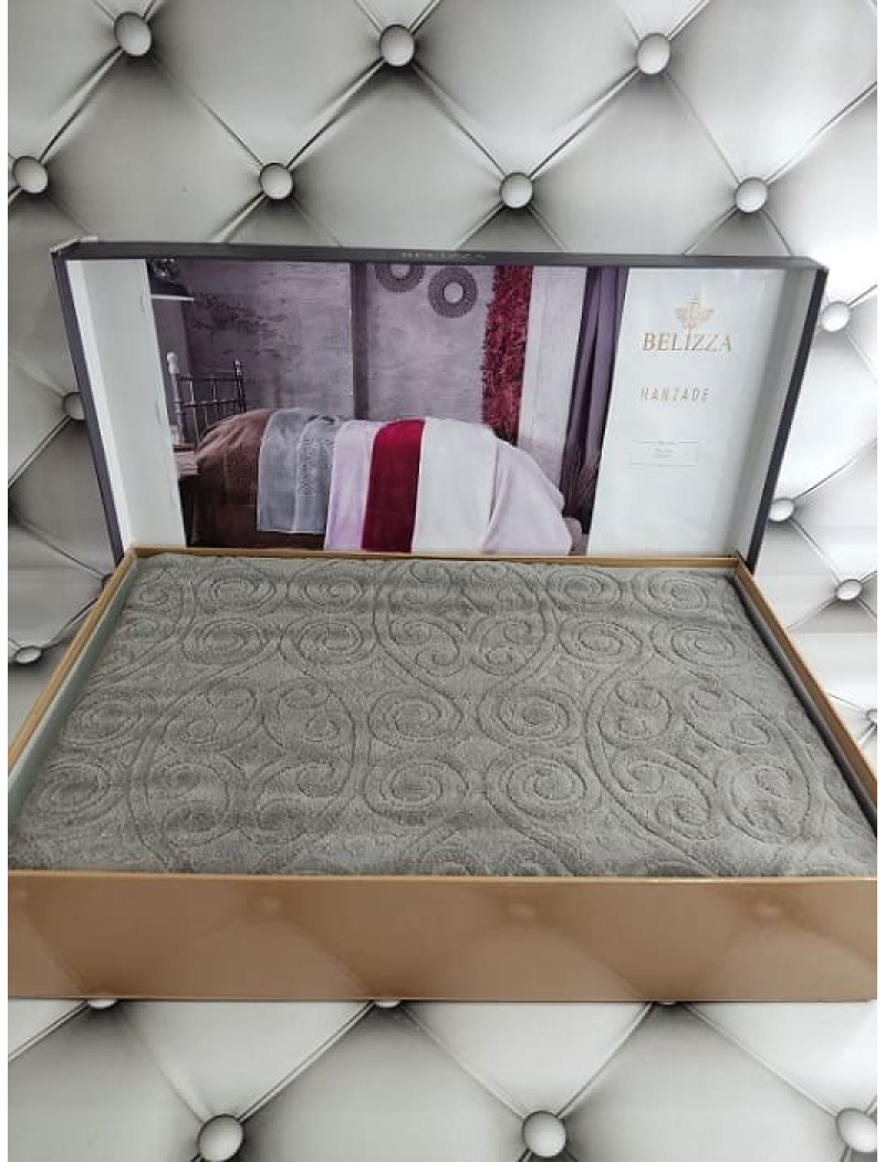 Hanzade gri велюрове простирадло 200х220см. Brlizza Туреччина