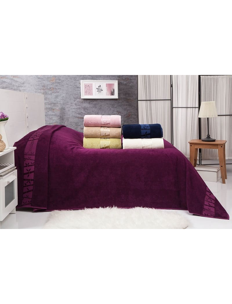 Gold bordo бамбукове простирадло 200х220см. Belizza Туреччина