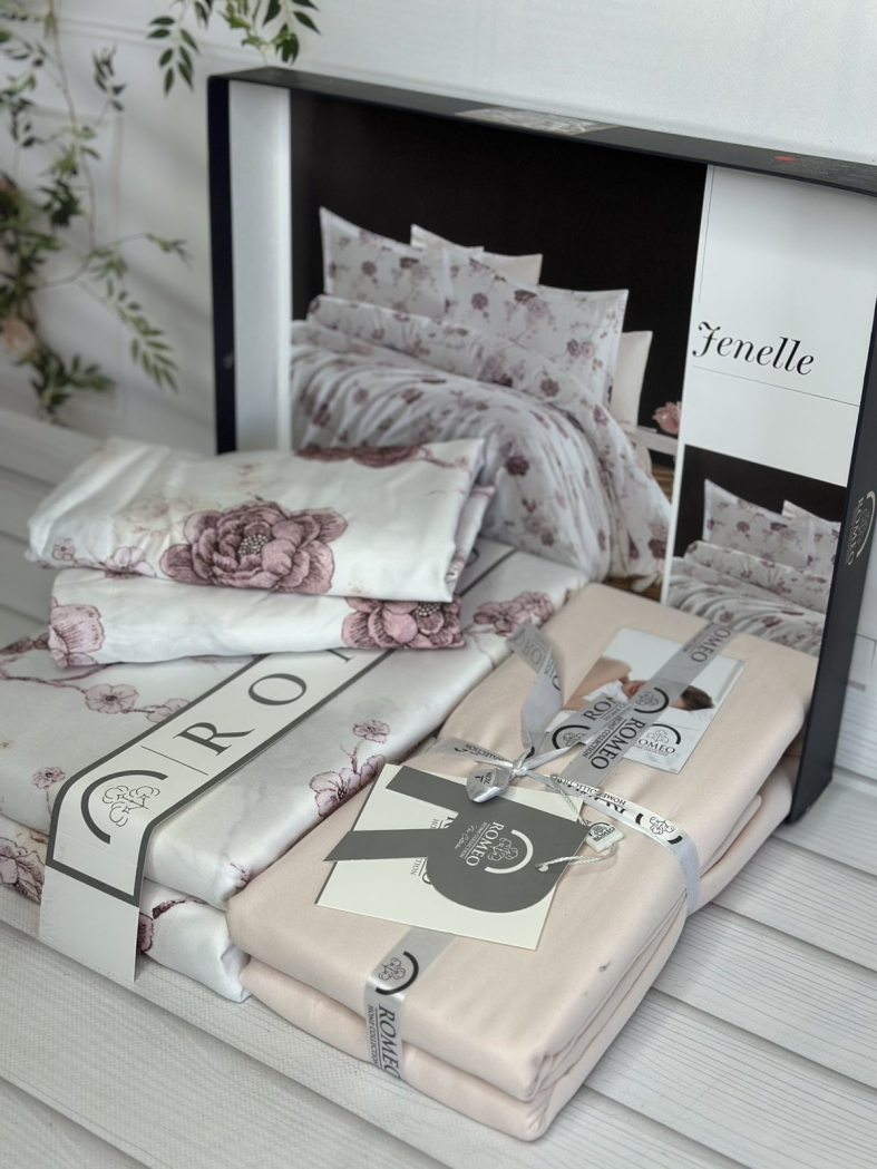 Fenelle сатинова постільна білизна. Євро розмір. Romeo home Туреччина.