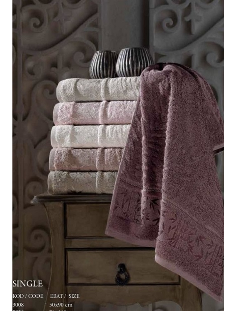 Single бамбукові рушники 70х140см., 6шт/уп. Pupilla Туреччина