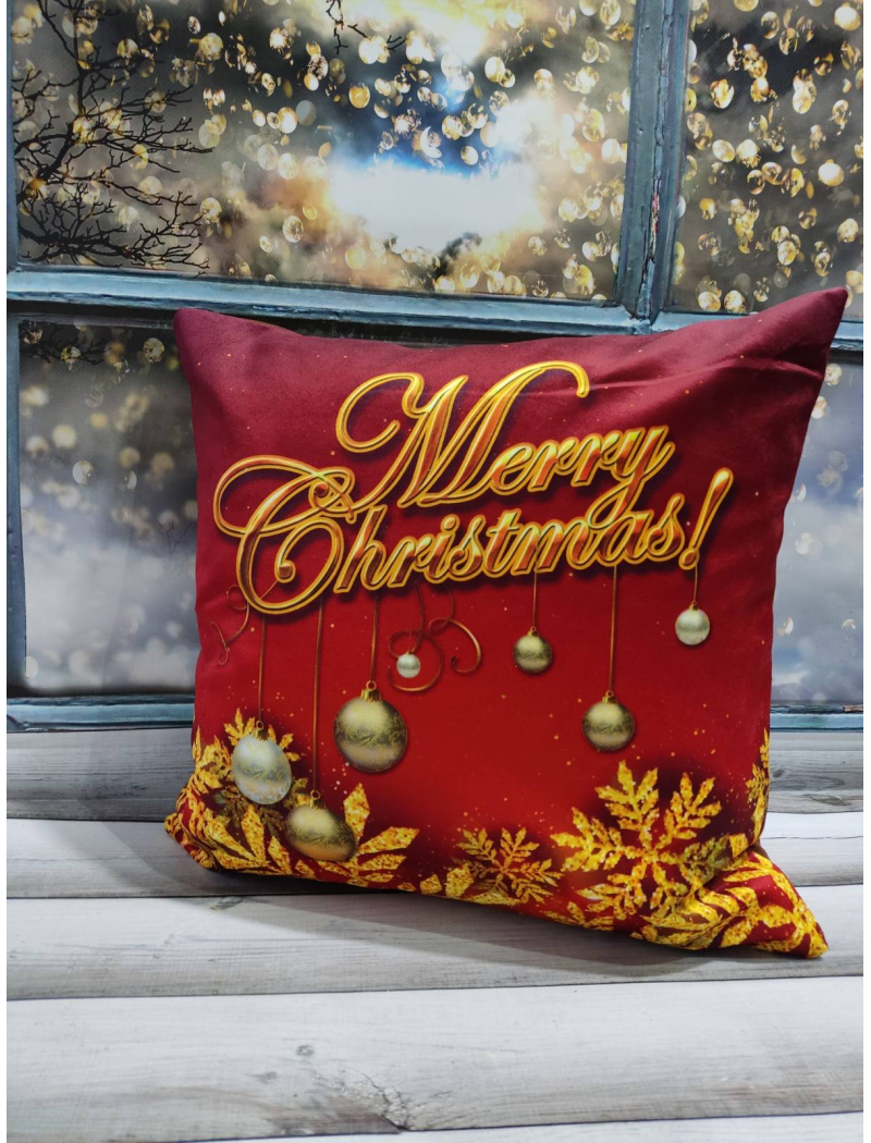 Новорічні наволочки 45х45см. Dijital принт. Туреччина.