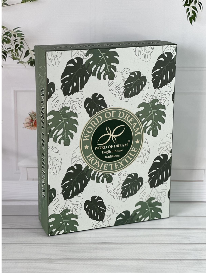 Bej сатинова постільна білизна євро розміру. Word of dream.