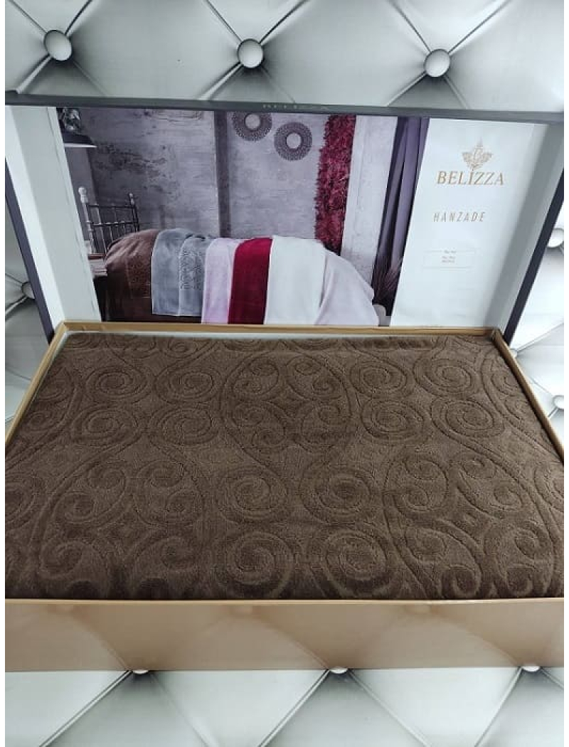 Hanzade kahve велюрове простирадло 200х220см. Brlizza Туреччина