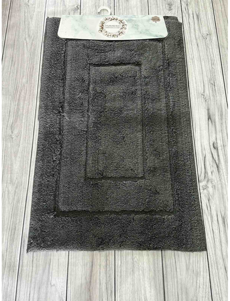 Kvadrat antrasit. Килимки в ванну кімнату 2в1. Pammuks Collection Туреччина