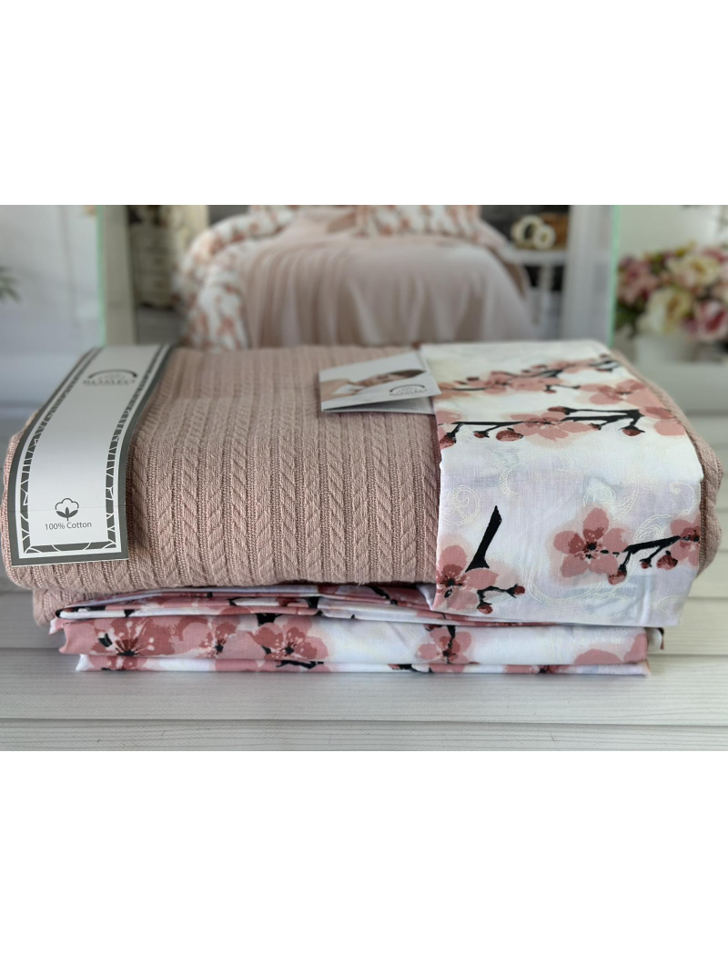 Pudra Літній набір з Плед машинна в'язка. Romeo home Туреччина