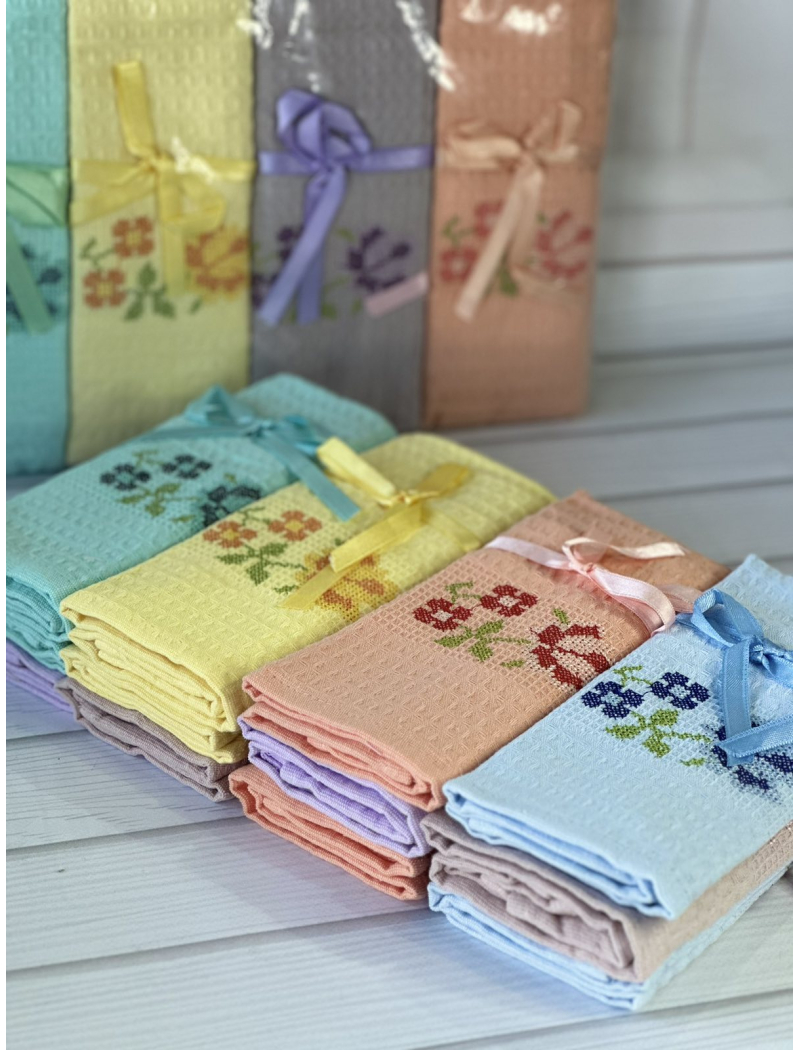 Suvari renkli вафельні рушники 40х60см., 12 шт/уп