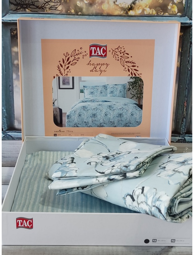 Minna постільна білизна. Євро розмір. Сатин. Tac Туреччина.