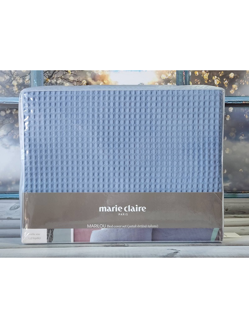 Blue вафельне протирадло з наволочками 240х260см. Marie Claire Туреччина.